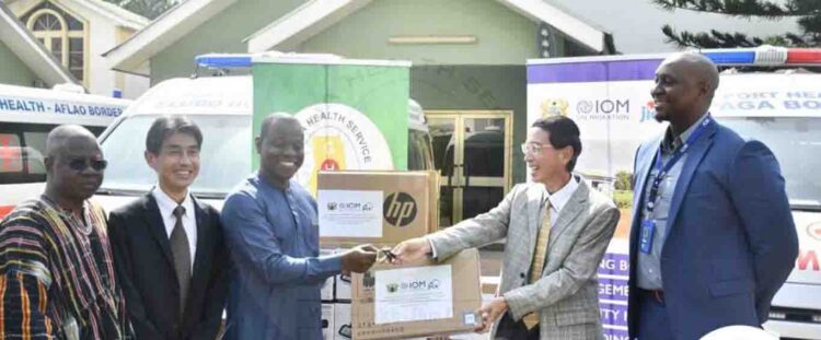 The International Organization for Migration (IOM) has handed over equipments to health Ghana Health Service