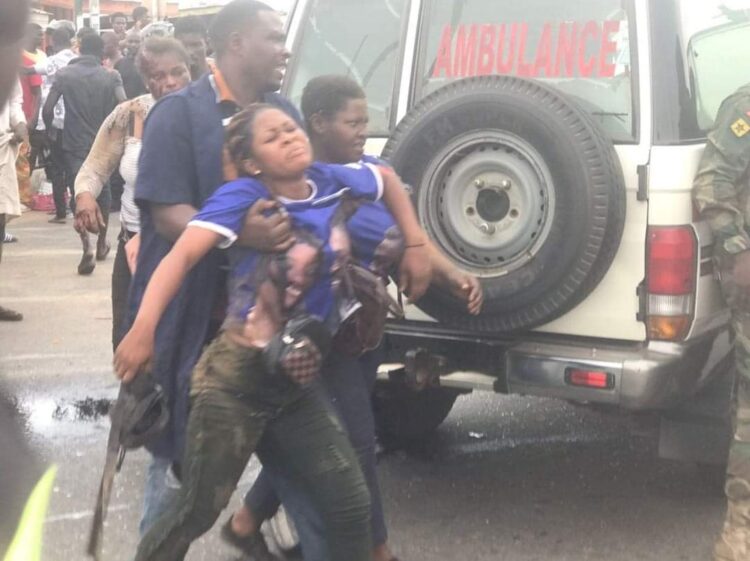 Truck Carrying Sales Ladies Overturns..Injuring them