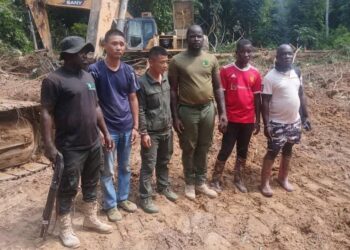 Two Chinese and their Ghanaian Counterpart Arrested Over Galamsey at Tano-Anwia Forest Reserve