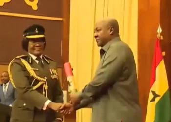 President Mahama Swears In Prisons, Fire Service and Immigration Chiefs