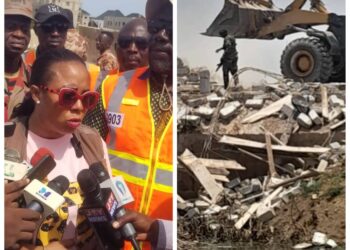 Greater Accra Minister Linda Ocloo Leads Demolishing Exercises in Weija Gbawe, Ablekuma West in Fulfillment of President’s Directive.