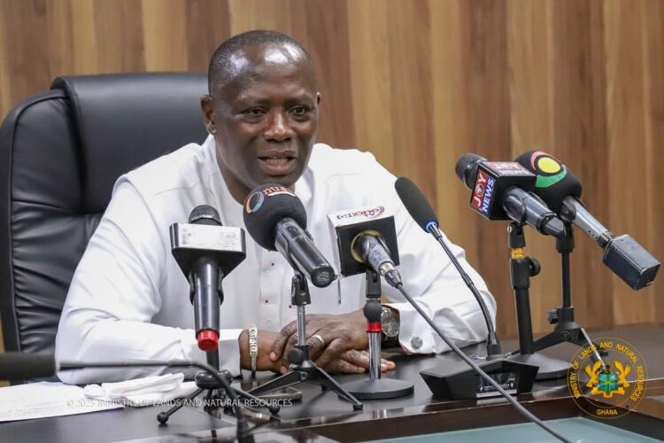 (Video) Lands Minister Revokes License of Akonta Mining…Weeps Seeing the Level of Devastation of Tano Nimiri Forest