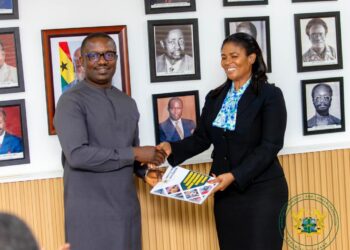 Hon. John Jinapor receives the report of the Petroleum Downstream Sector Reforms Committee (PDSRC)