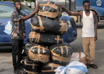 POLICE ARREST TWO SUSPECTS FOR POSSESSION OF  NARCOTIC SUBSTANCE AT AYI MENSAH