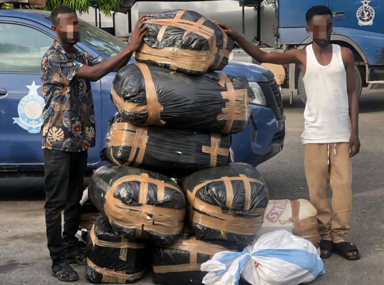 POLICE ARREST TWO SUSPECTS FOR POSSESSION OF  NARCOTIC SUBSTANCE AT AYI MENSAH