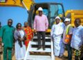 President Mahama Cuts Sod for Blekusu Sea Defence Project phase II