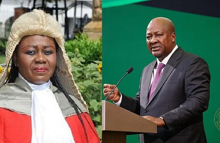 Breaking: Mahama Removes Justice GertrudeTorkonoo from Office