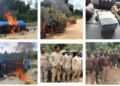 NAIMOS Storms Oda Forest Reserve in Ashanti Region, Arrests Armed illegal Mining Thugs, Seizes Bribery Monies and Destroy Several Makeshift Structures and Mining Equipment.
