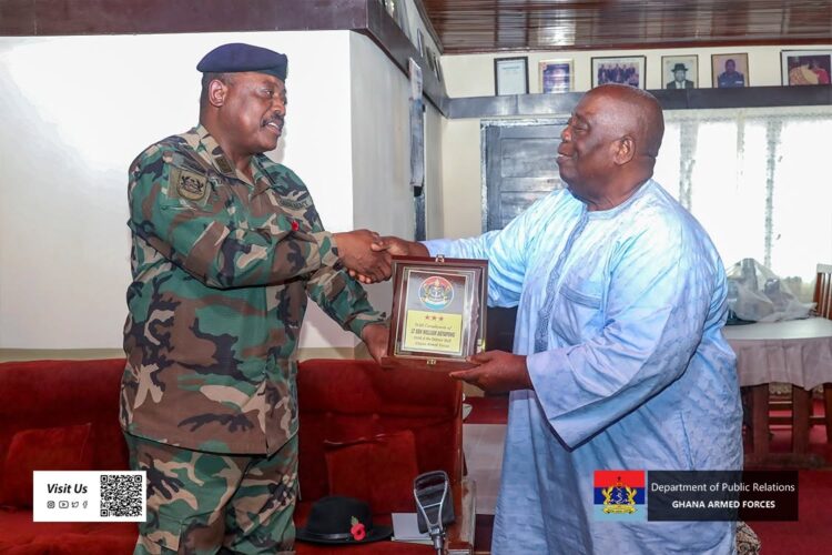 CDS Pays Courtesy Call on Major General Anyidoho (rtd)