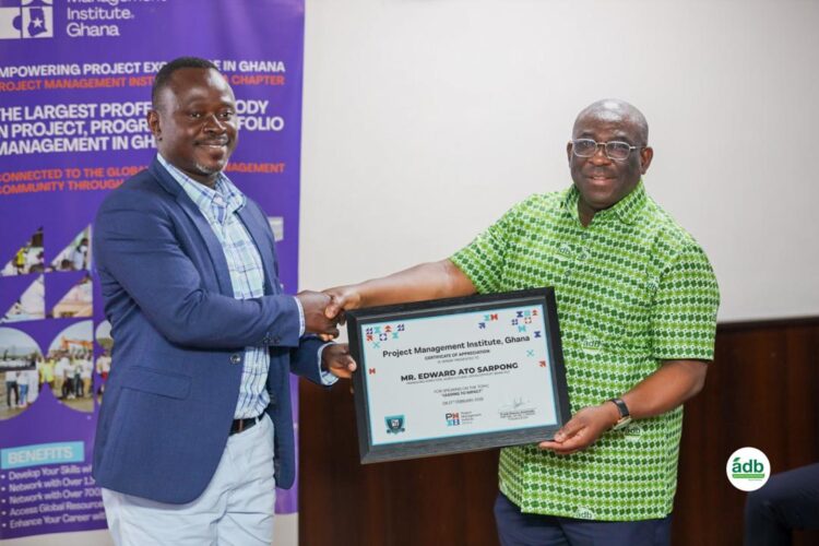 ADB MD Honoured for Impactful Leadership at PMI Ghana Engagement