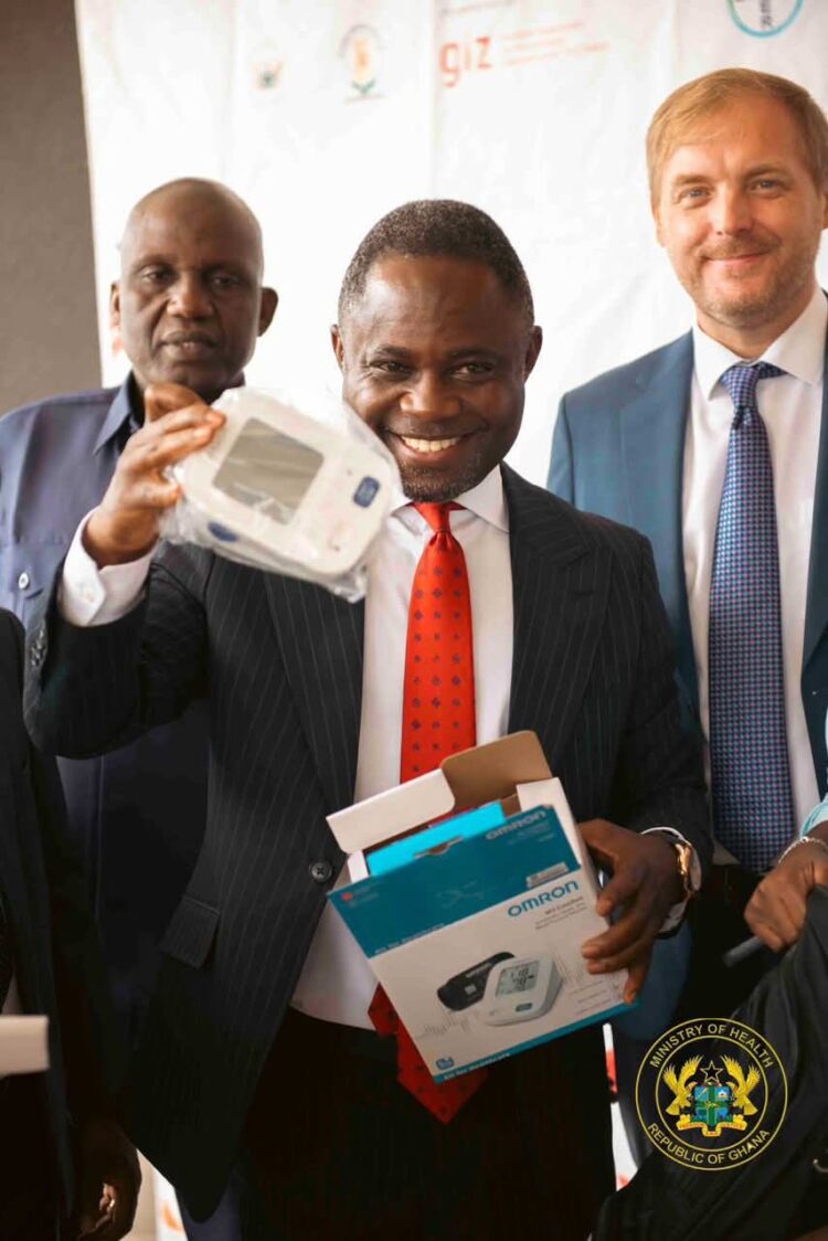 Health Minister Lauds GIZ for the Donation of Essential Medical Equipment under the–GIZ AYA CVD and Diabetes Initiative.