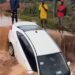 Sunday Downpour Sweeps a Vehicle Away at Pantang