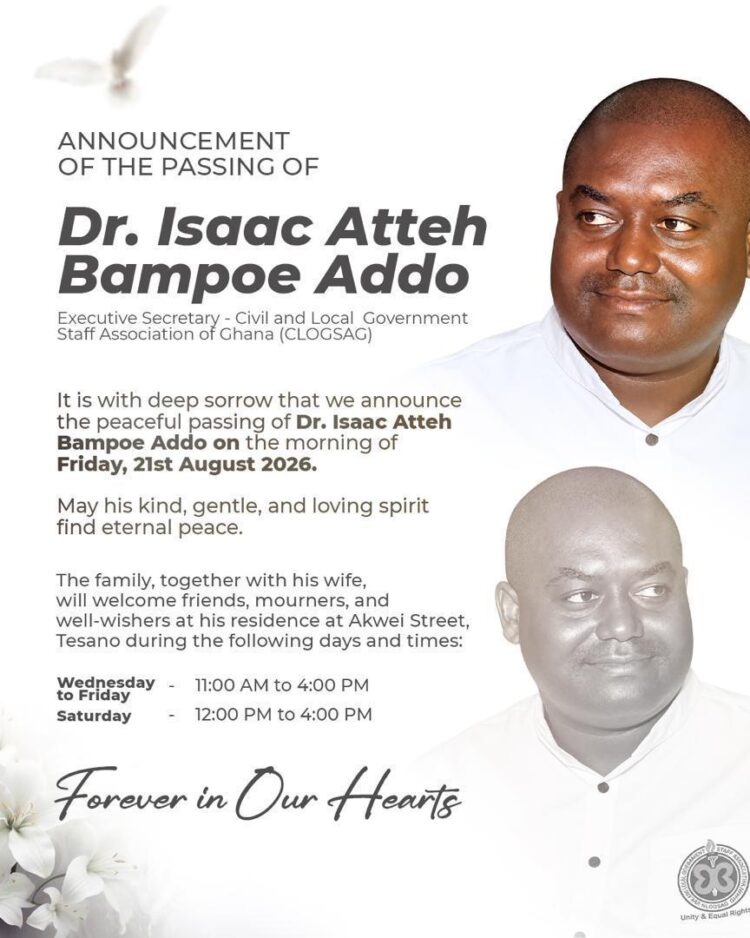 Bampo Addo Family Announces Passing of CLOGSAG Boss Dr. Isaac Bampoe Addo