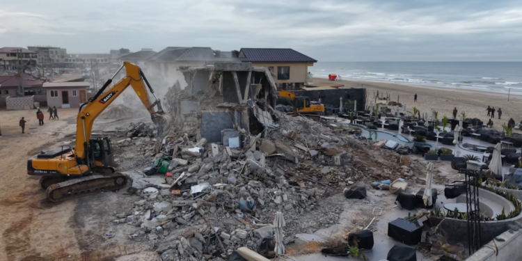 Pink Flamingo, other structures demolished at Laboma Beach